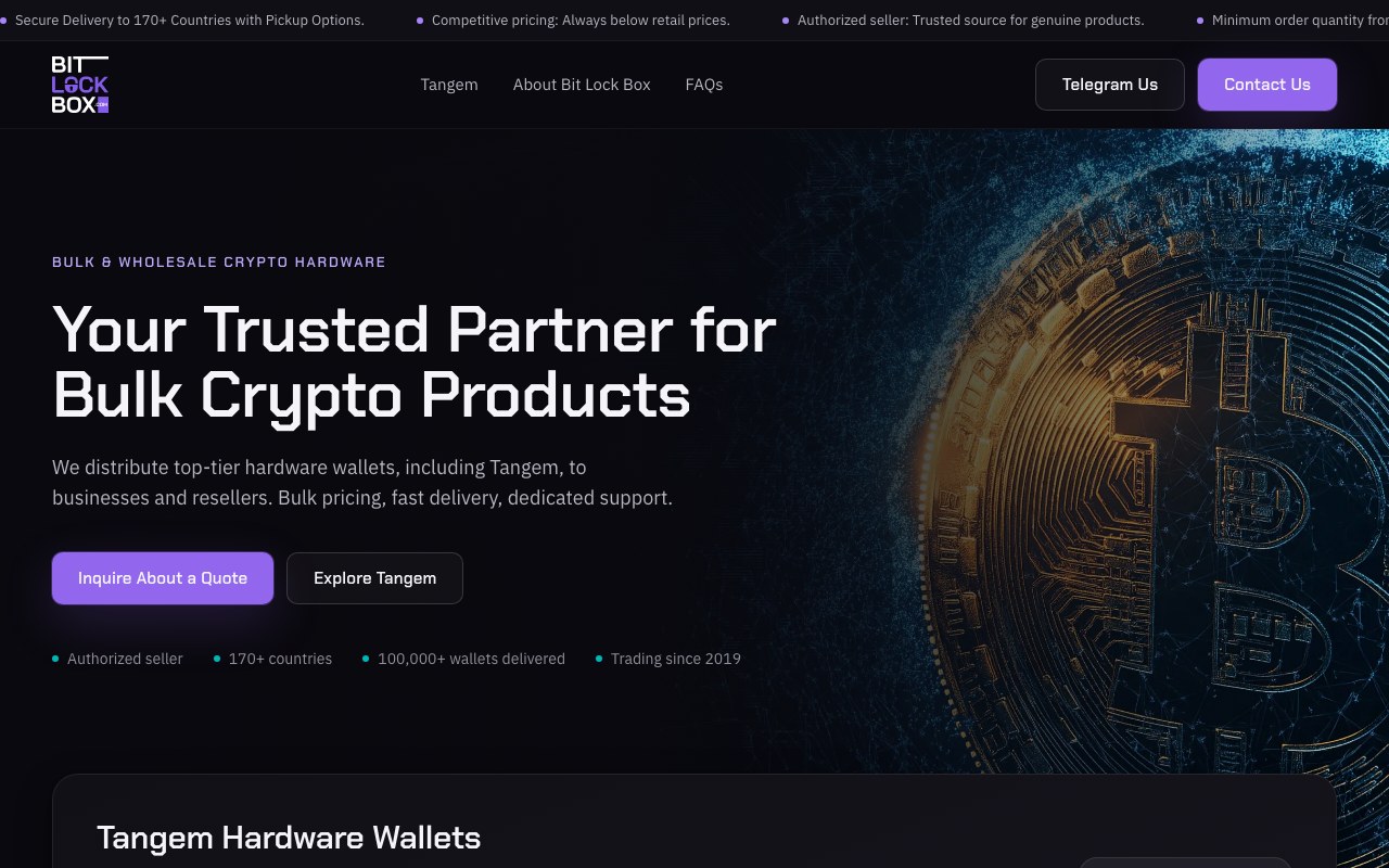 BitLockBox website