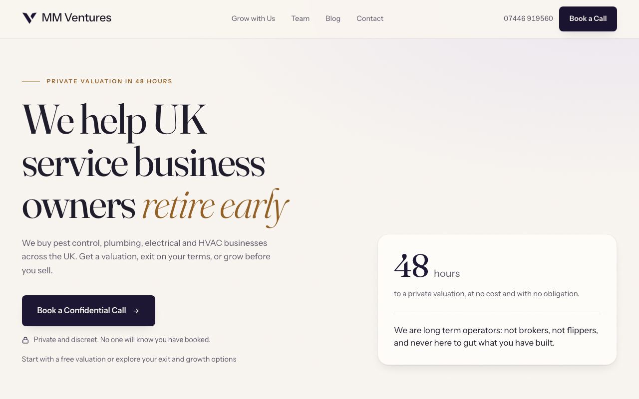 MM Ventures website